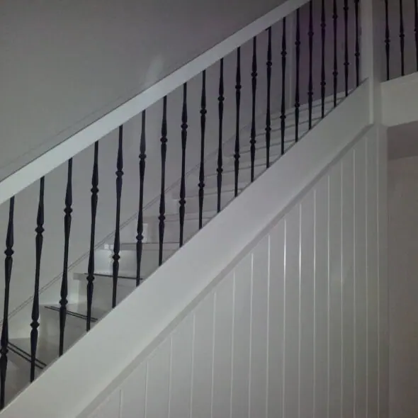 Stalen spijlen balustrade trap