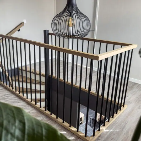 Trapbalustrade op de verdiepingsvloer