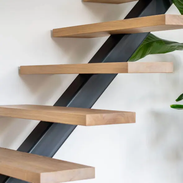 Stalen trapboom zwart