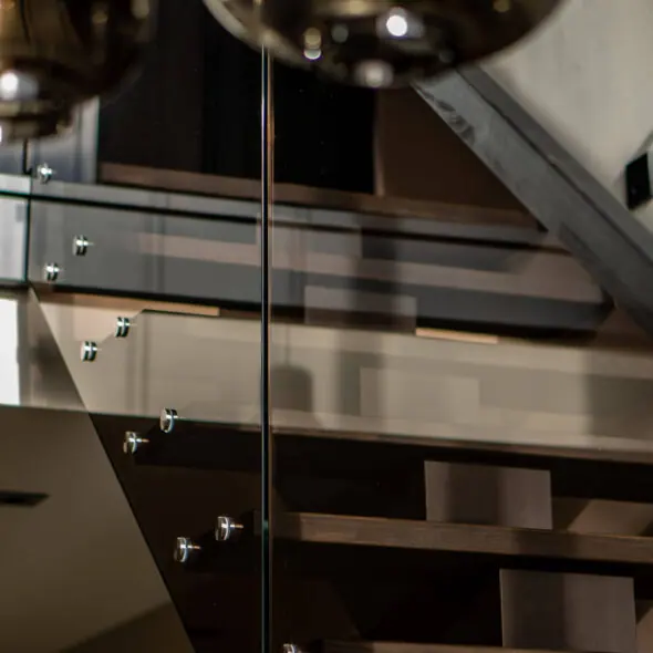 Glazen trapbalustrade