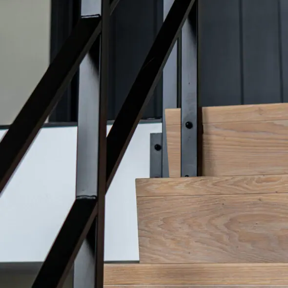 Detailfoto trap met staal