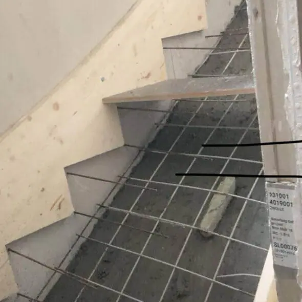 Mallen voor een betonnen trap