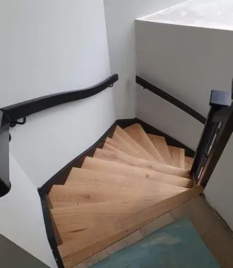 Trap met een dubbelkwart